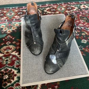 Rustic ankle booties